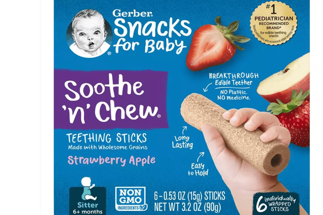 Image representing packaging for one of the three Soothe 'N' Chew products recalled